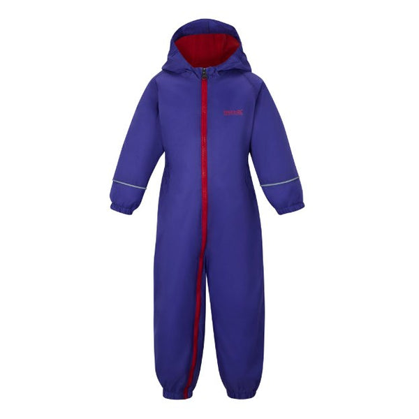 Regatta Splosh III RKP155 Peony kids waterproof suit front view