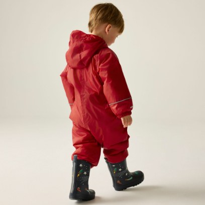 Regatta Splosh III Pepper waterproof suit rear product view