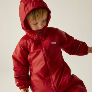 Regatta Splosh III Pepper waterproof suit front product view