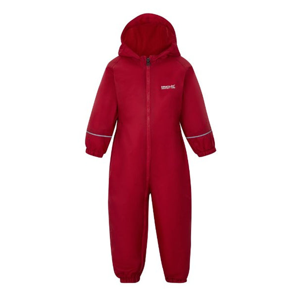 Regatta Splosh III RKP155 Pepper kids waterproof suit front view