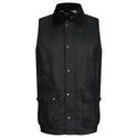 regatta tra872 banbury wax bodywarmer black on white background