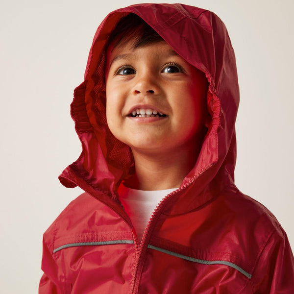 Regatta Isolite kids all-in-one rain suit red