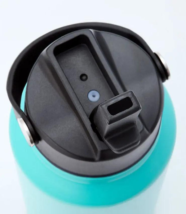 Smidge 1.2L aqua bottle with black leakproof straw lid and carry handle