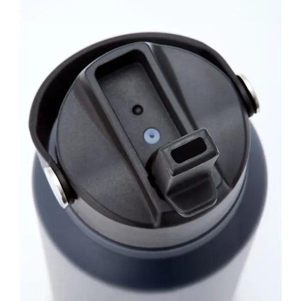 Smidge 1.2L navy bottle with black leakproof straw lid and carry handle