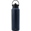 Smidge 1.2L navy insulated water bottle with black carry handle lid