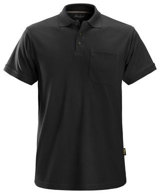 Snickers Workwear Classic Polo Shirt – durable company polo with chest pocket in black

