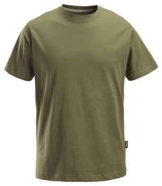 Snickers Workwear Classic T-Shirt – 100% cotton work tee in khaki green


