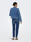 Womens Denim Jacket Blue | ONLY Wonder Short Fit Ireland - Borderland Muff