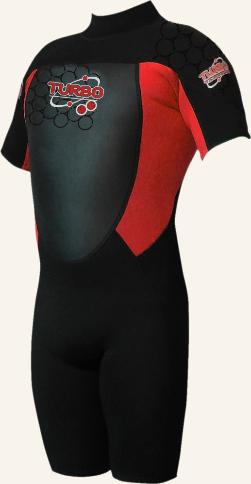 TWF Mens Turbo Shortie Wetsuit -RED