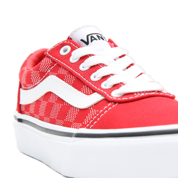 VANS Kids Ward Shoe -RED/WHITE CHECK
