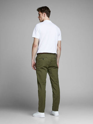 Jack & Jones CODY/SPENCER Trousers OLIVE - Borderland Muff
