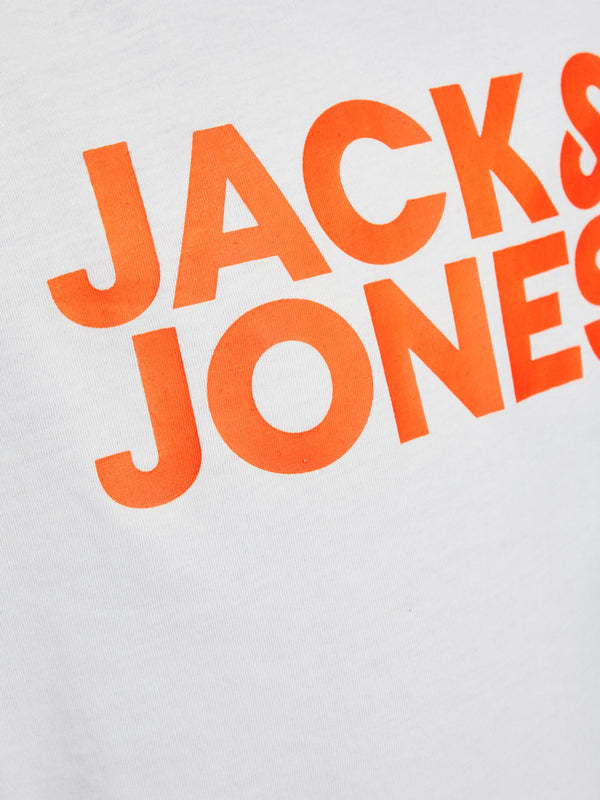 Jack & Jones JCODENNIS Boys Tee -WHITE