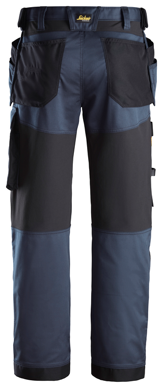 Snickers 6251 Allround Stretch Work Trousers Standard Fit - Short Leg -NAVY/BLACK
