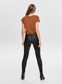Jacqueline De Yong NEWTHUNDER Leather-Look Trousers