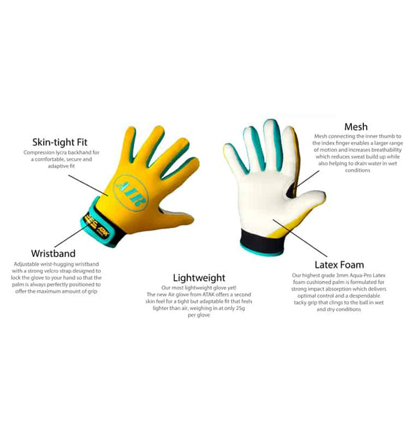 ATAK Adults Air Sports Gloves -YELLOW