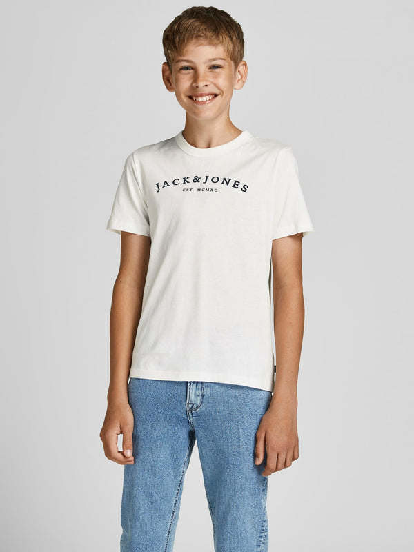 Jack & Jones JJCROSS Boys Tee -CLOUD DANCER