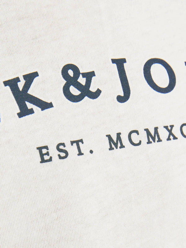 Jack & Jones JJCROSS Boys Tee -CLOUD DANCER - Borderland Muff