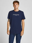 Jack & Jones JJBANK Tee -NAVY BLAZER