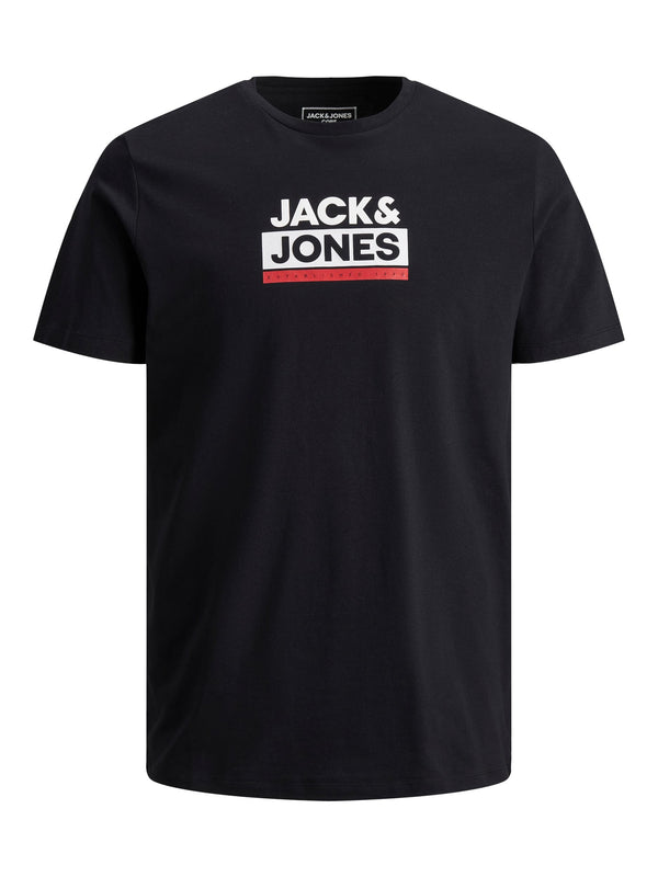 Jack & Jones JCODELFIELD Boys Tee -BLACK