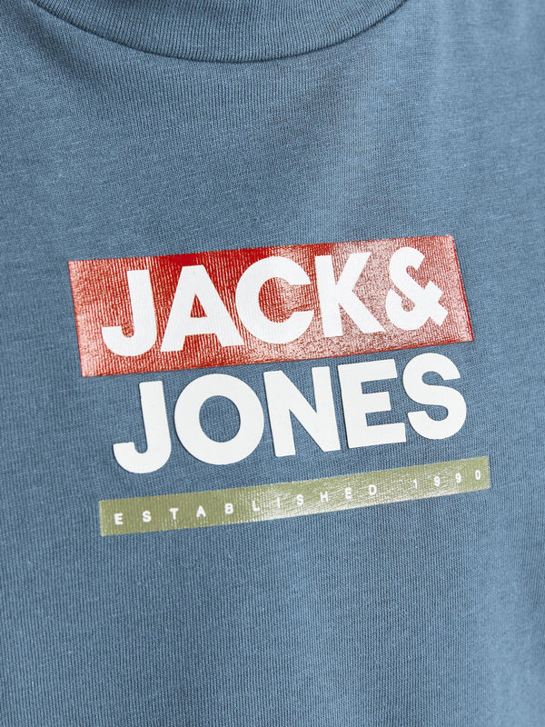 Jack & Jones JCODELFIELD Boys Tee -CHINA BLUE