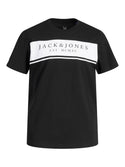 Jack & Jones JJRIVER Boys Tee -BLACK