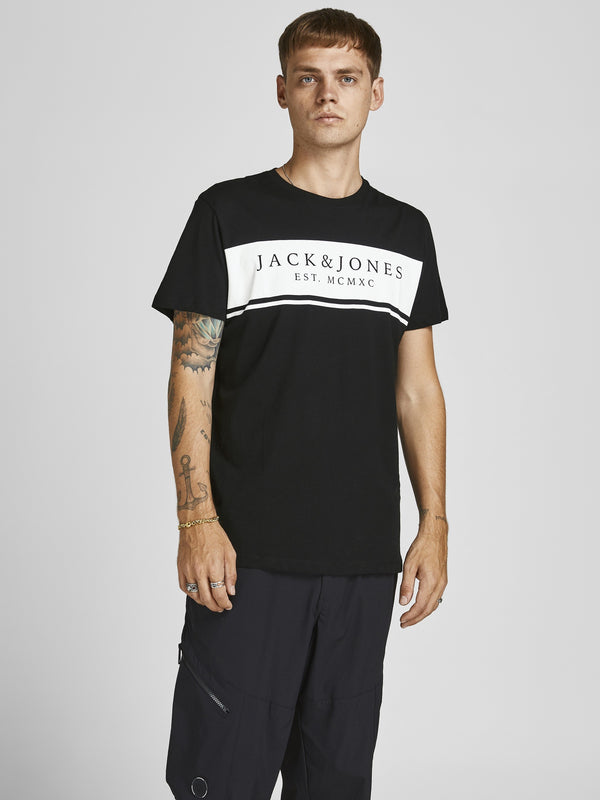 Jack & Jones JJRIVER Tee -BLACK