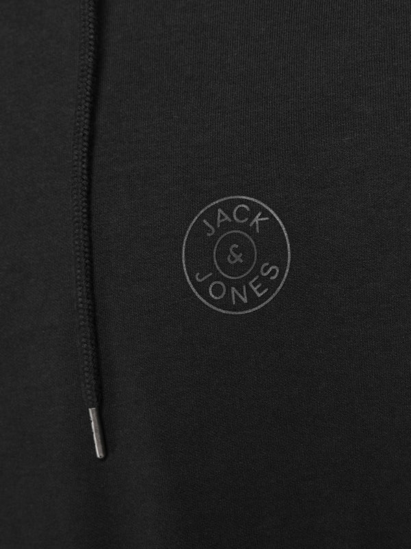 Jack & Jones JJEBASIC Logo Hoody -BLACK/BLACK