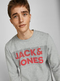 Jack & Jones JCOATHELSTAN Sweatshirt -LIGHT GREY MELANGE