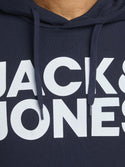 Jack & Jones JJECORP Big Logo Hoody -NAVY BLAZER