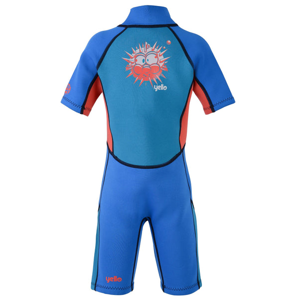 Yello Kids Puffer Fish Shortie Wetsuit (Ages 1-4) -BLUE (Age 4 only)