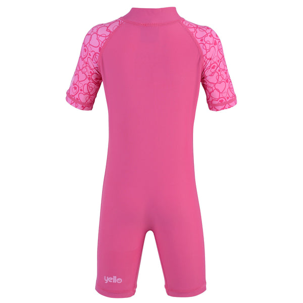 Yello Kids Hearts Sunsuit (Ages 1-5) -PINK