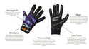 ATAK Adults Neon Sports Gloves -BLUE