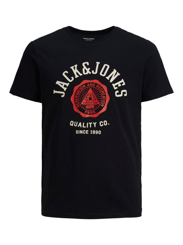 Jack & Jones JJELOGO Tee -BLACK