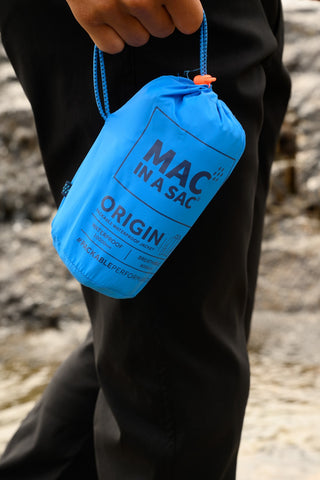 Mac in a Sac Adults Origin Waterproof Breathable Windproof Unisex Packable Jacket-OCEAN BLUE