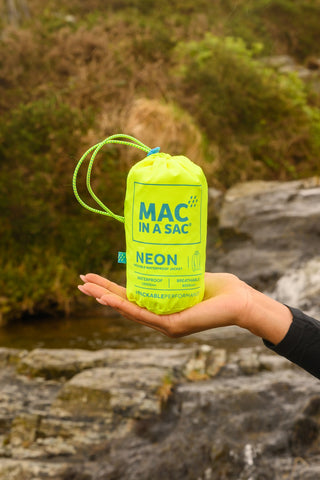 Mac in a Sac Adults Origin Waterproof Breathable Windproof Unisex Packable Jacket-NEON YELLOW