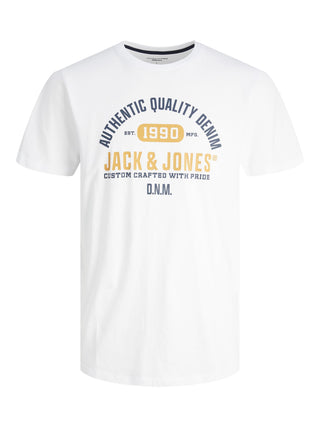 Jack & Jones JJSTAMP Boys Tee -WHITE