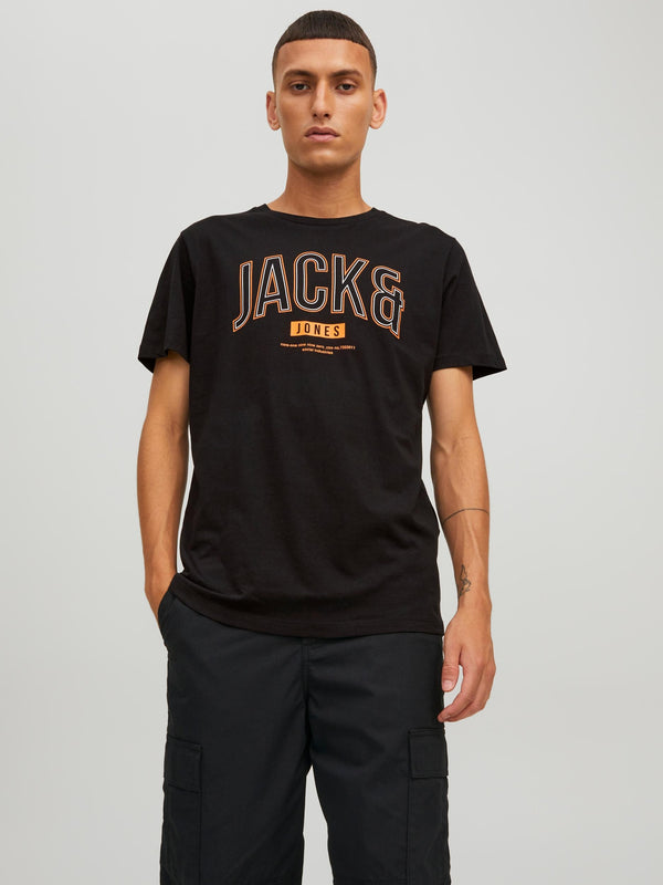 Jack & Jones JCOTHOMAS Big-Logo Tee -BLACK