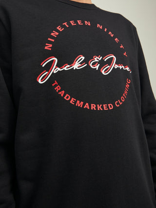 Jack & Jones JJSTAMP Sweatshirt -BLACK