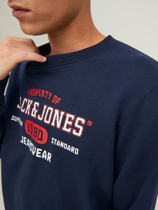 Jack & Jones JJSTAMP Sweatshirt -NAVY BLAZER
