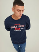 Jack & Jones JJSTAMP Sweatshirt -NAVY BLAZER