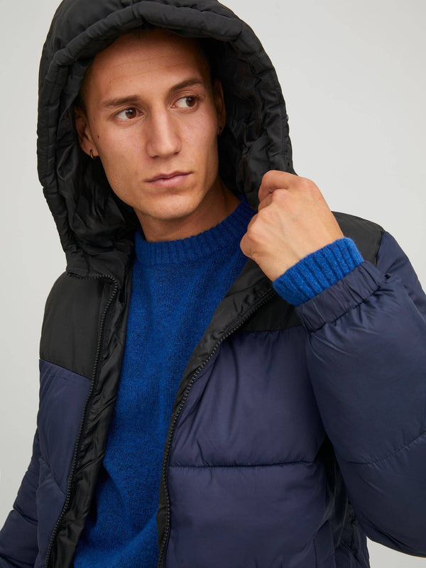 Jack & Jones JJCHILI Hooded Jacket -NAVY BLAZER