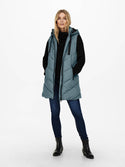 Jacqueline De Yong SKYLAR Long Bodywarmer -STORMY