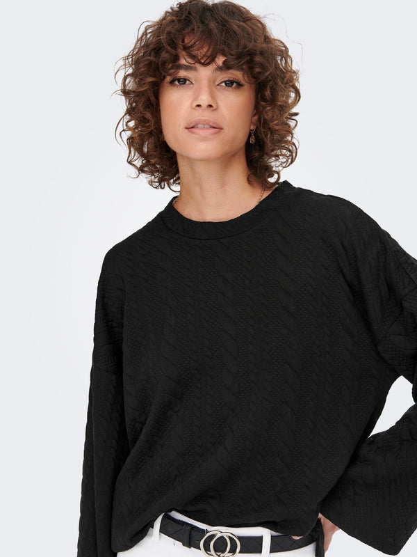 Jacqueline De Yong DOLLY Sweatshirt -BLACK