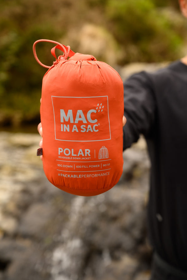 Mac in a Sac Mens Polar Reversible Jacket -ORANGE/GREY