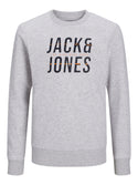 Jack & Jones JJXILO Kids Sweatshirt -WHITE MELANGE