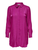 Jacqueline De Yong PARIS Long Shirt-FUCHSIA