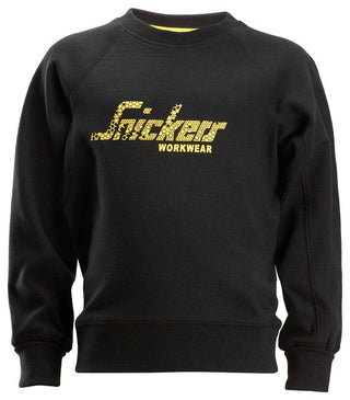 Snickers Kids Logo Crew Neck Swseatshirt-BLACK