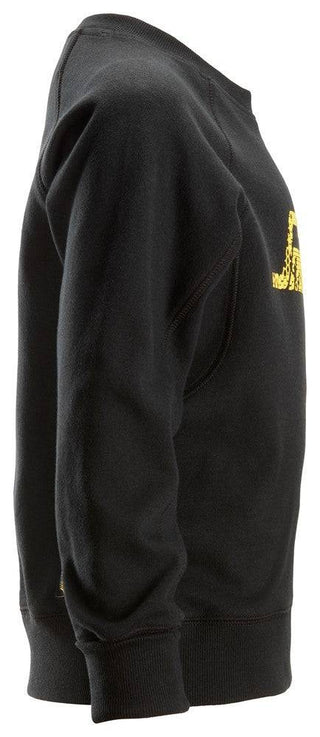 Snickers Kids Logo Crew Neck Swseatshirt-BLACK