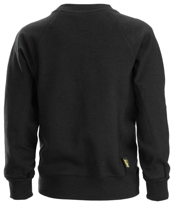 Snickers Kids Logo Crew Neck Swseatshirt-BLACK