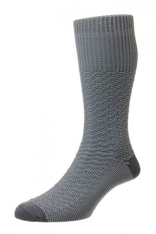Buy grey HJHall Indestructible Textured Jacquard Half Hose Socks - HJ5